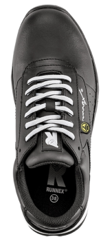 Hydrophobiertes Glattleder mit Steel-Protection Zehenschutzkappe – RUNNEX 5382 S3S Damen-Arbeitsschuh